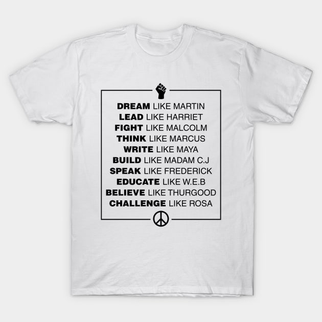 Influential Black Leaders T-Shirt by NotoriousMedia